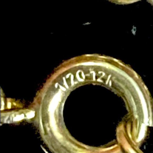 14K Yellow Gold Estate Diamond Nugget Pendant 12K GF Chain - Picture 3 of 12